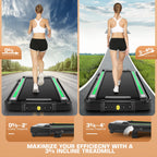 Ancheer 4 In 1 Under Desk Treadmill With Incline - 2S Folding/Max 300 Lb Capacity Walking Pad - Compact Electric Treadmill For H