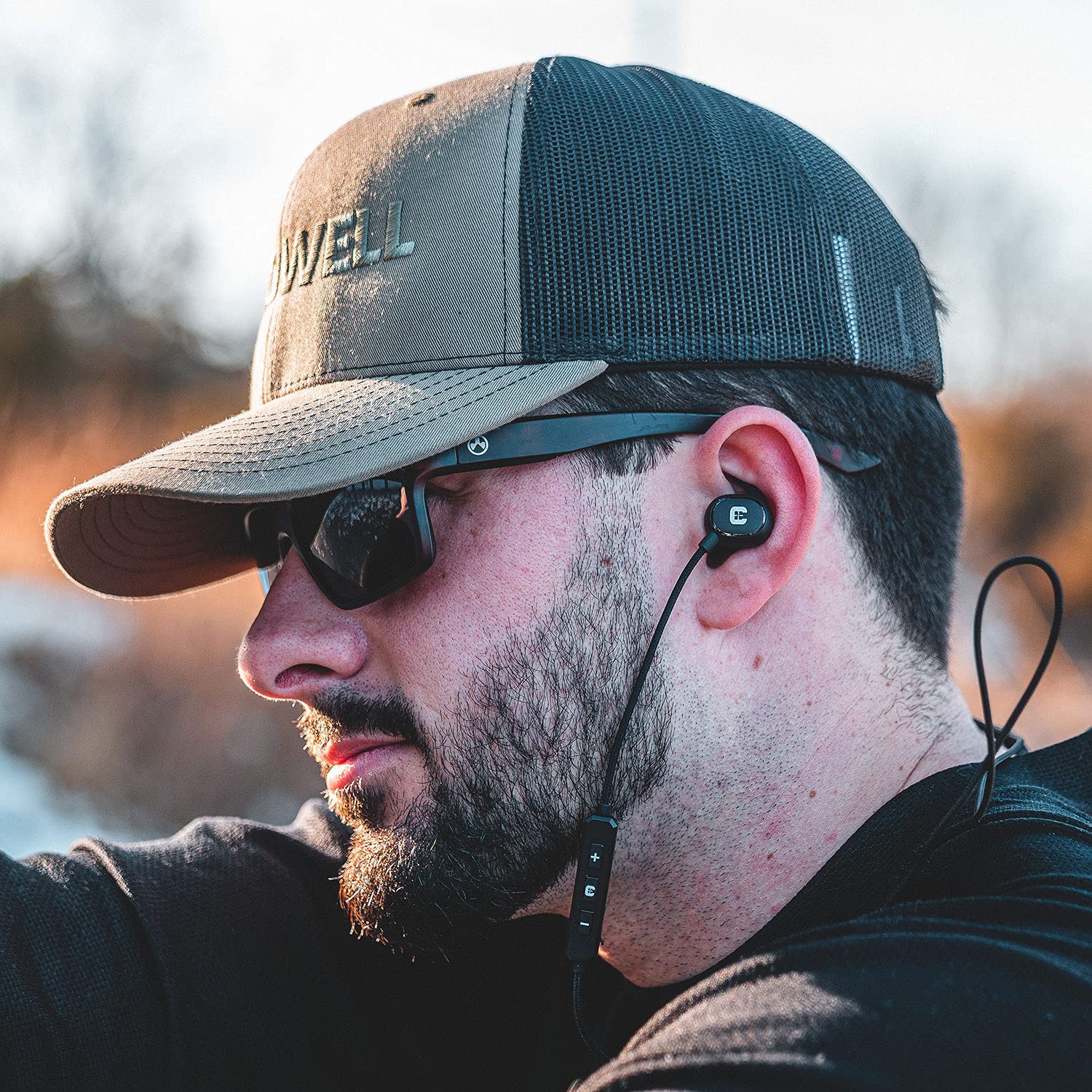 Caldwell E-Max Power Cords 22 Nrr - Electronic Hearing Protection With Bluetooth Connectivity For Shooting, Hunting, And Range