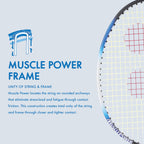 Yonex Muscle Power 22Lt Carbon Graphite Strung Badminton Racket With Full Racket Cover (Black/Blue) | For Intermediate Players |