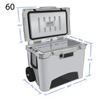 Frosted Frog Original Green 60 Quart Ice Chest Heavy Duty High Performance Roto-Molded Commercial Grade Insulated Cooler With Te
