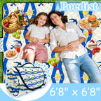 Poedist Extra Large Picnic Blanket Waterproof,80X 80Foldable Machine Washable Beach Blanket,Outdoor Blanket For 6-8 Adults,Suita
