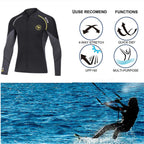 Wetsuit Top Men'S 1.5Mm Neoprene Wetsuits Jacket,Front Zipper Long Sleeves Diving Suit For Swimming,Diving,Snorkeling,Scuba,Surf