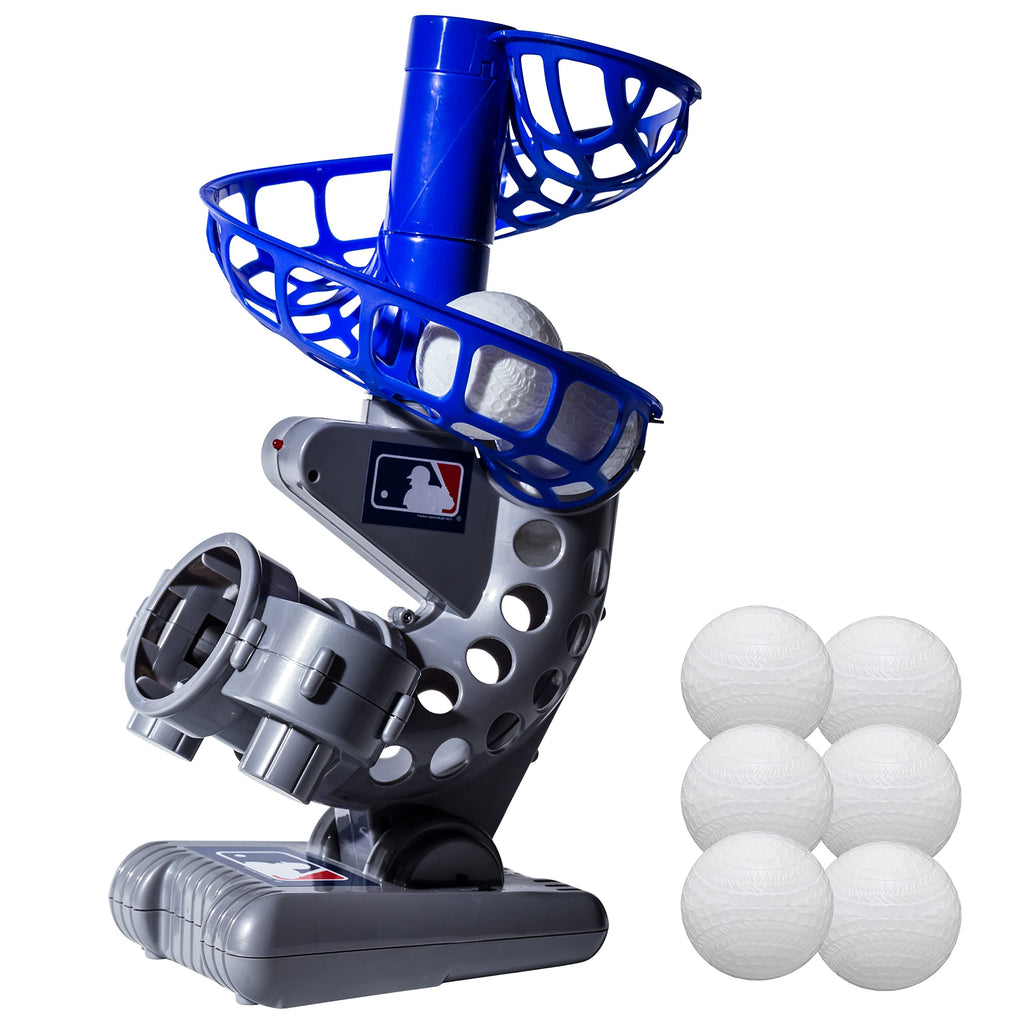 Franklin Sports Mlb Kids Electronic Baseball Pitching Machine - Automatic Youth Pitching Machine With (6) Plastic Baseballs Incl