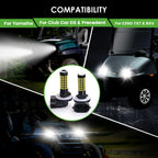 10L0L Golf Cart Headlight Bulb Lights For Ezgo Club Car Ds Precedent, Super Bright Fog Light Bulbs Golf Cart Light Kit White(Mus