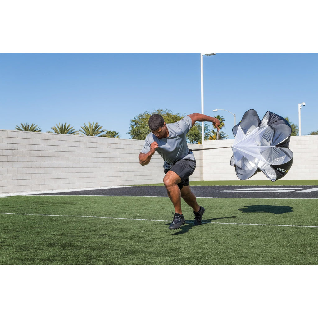 Sklz Speed Chute Resistance Parachute For Speed And Acceleration Training Grey  Black, 54-Inch