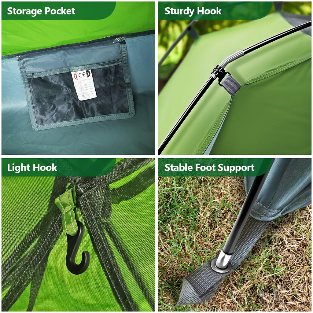 Ayamaya 1 Person Tent For Backpacking - Lightweight Single Person Hiking Tent With Skylight & Waterproof Rainfly & Ground Vents,