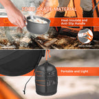 Camping Cookware Set Portable Camp Stove With Lightweight Pots And Pans Set Non-Stick Backpacking Cooking Set Camping Mess Kit W