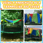 Sonyabecca Parachute, Play Parachute 20Ft With 16 Handles For Kids Cooperation Group Play