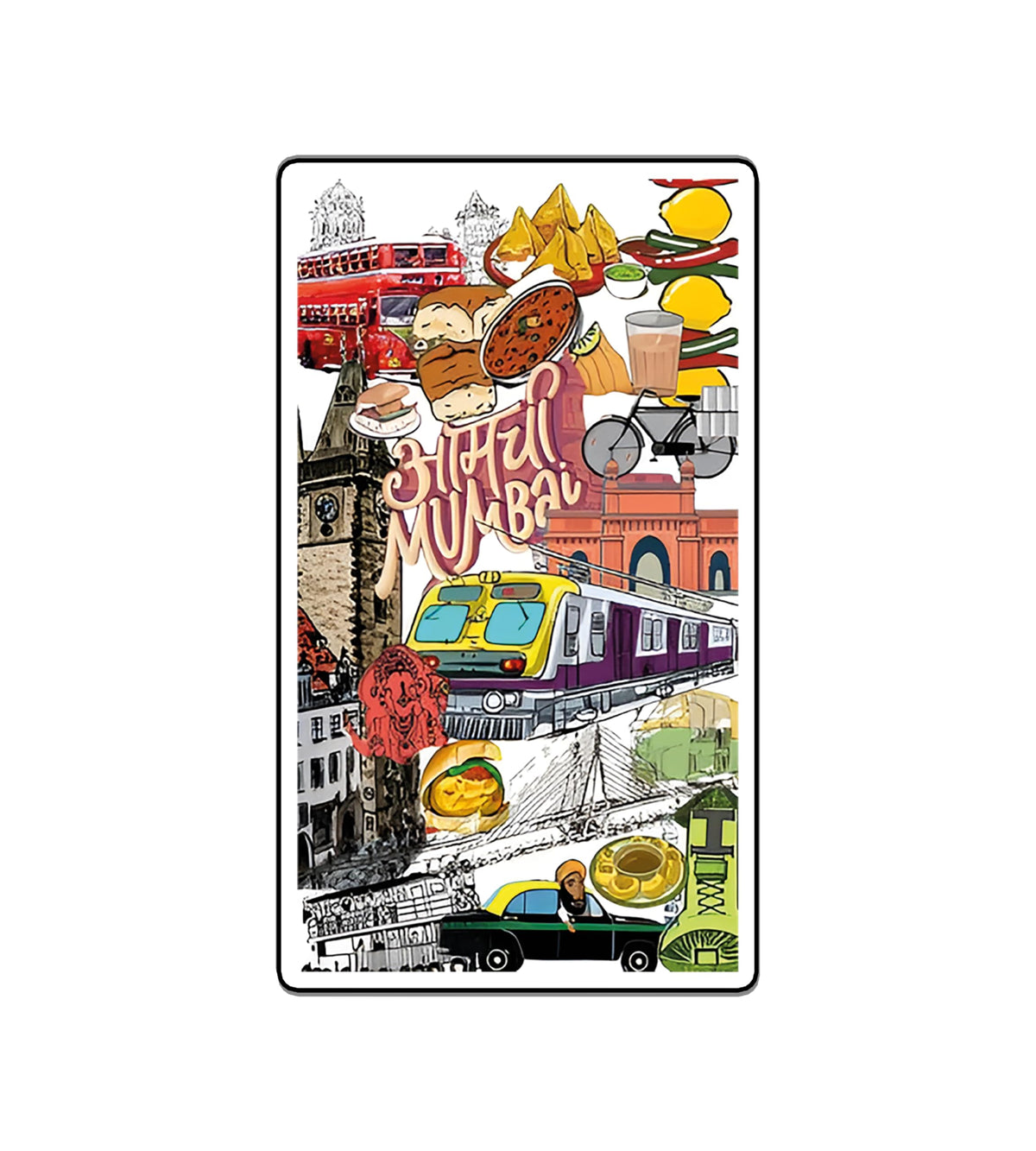 Gift Me Bazar Amchi Mumbai Fridge Magnet for Refrigerator Home Kitchen Dcor | Decorative Items for Kitchen Fridge Magnet | Gift