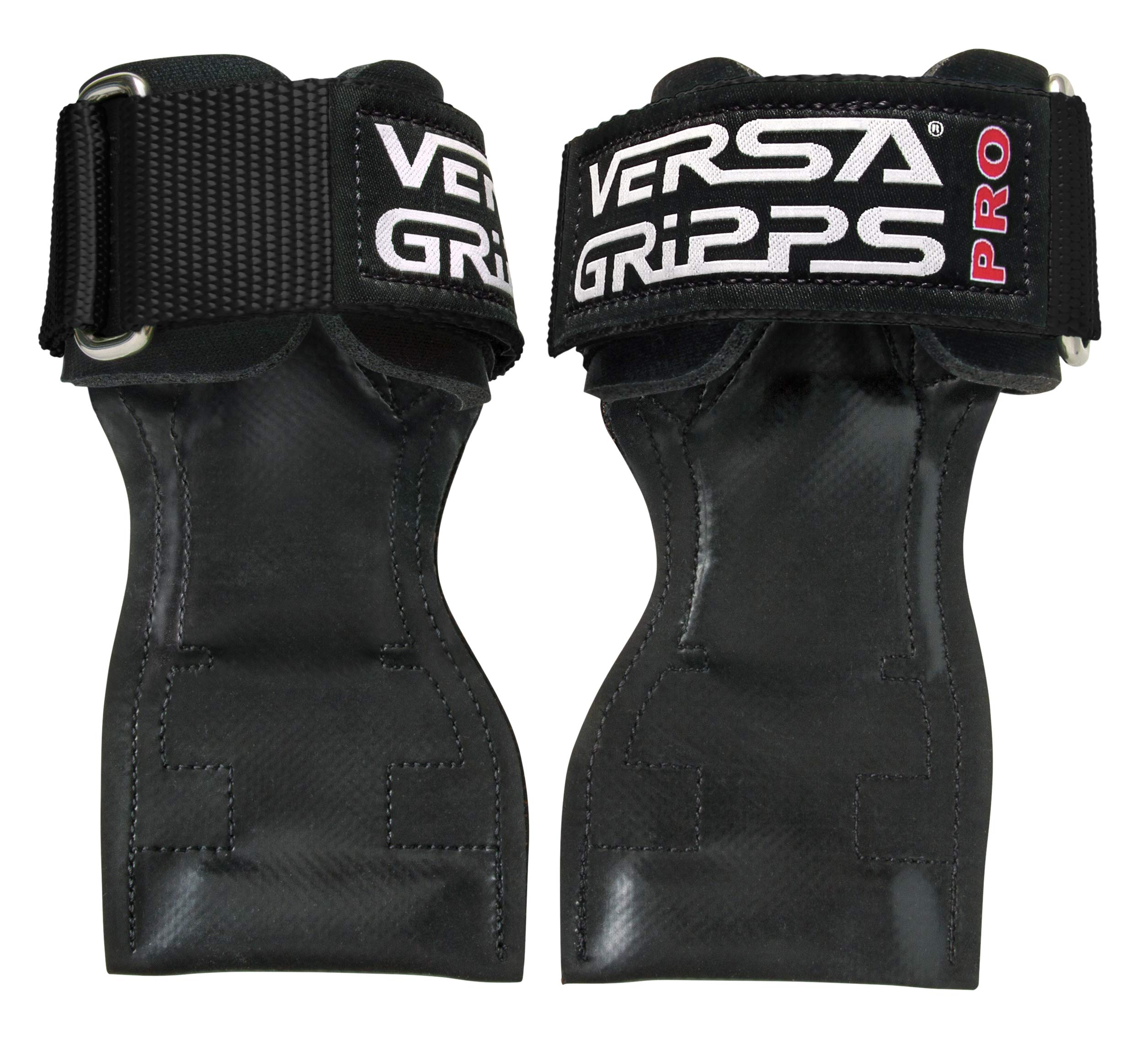 Versa Gripps Pro, Made In The Usa, Wrist Straps For Weightlifting Alternative, The Best Training Accessory, Black, S