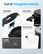 Triptips 2025 New Upgrade Retractable Portable Toilet Foldable With Soft Cushion Height Adjustable Travel Toilet For Car Camping