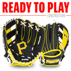 Franklin Sports Mlb Youth Teeball Glove + Foam Ball Set - Kids Pittsburgh Pirates Baseball + Teeball Mitt And Ball - Perfect Fir
