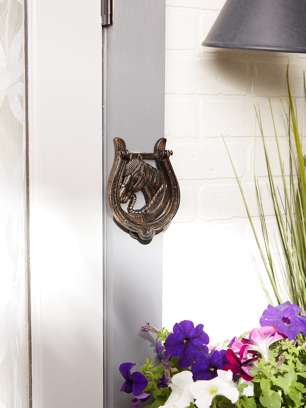 Accent Plus Horseshoe Cast Iron Door Knocker Horseshoe