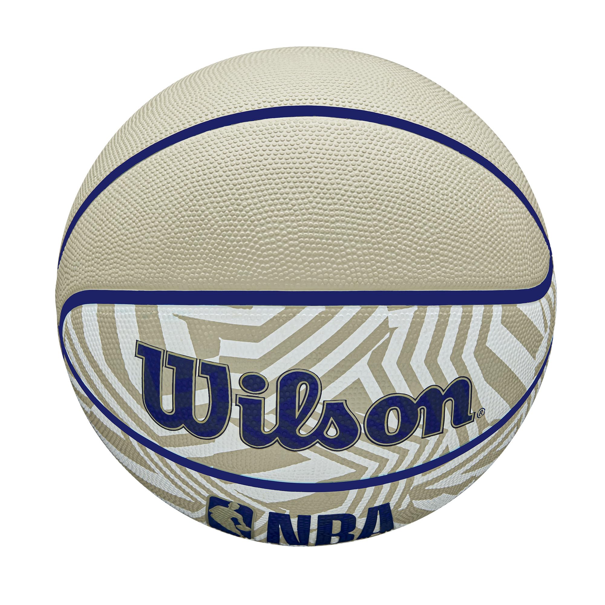 Wilson Nba Drv Plus Dazzle Camo Outdoor Basketball - Beige/Blue, Size 6-28.5''