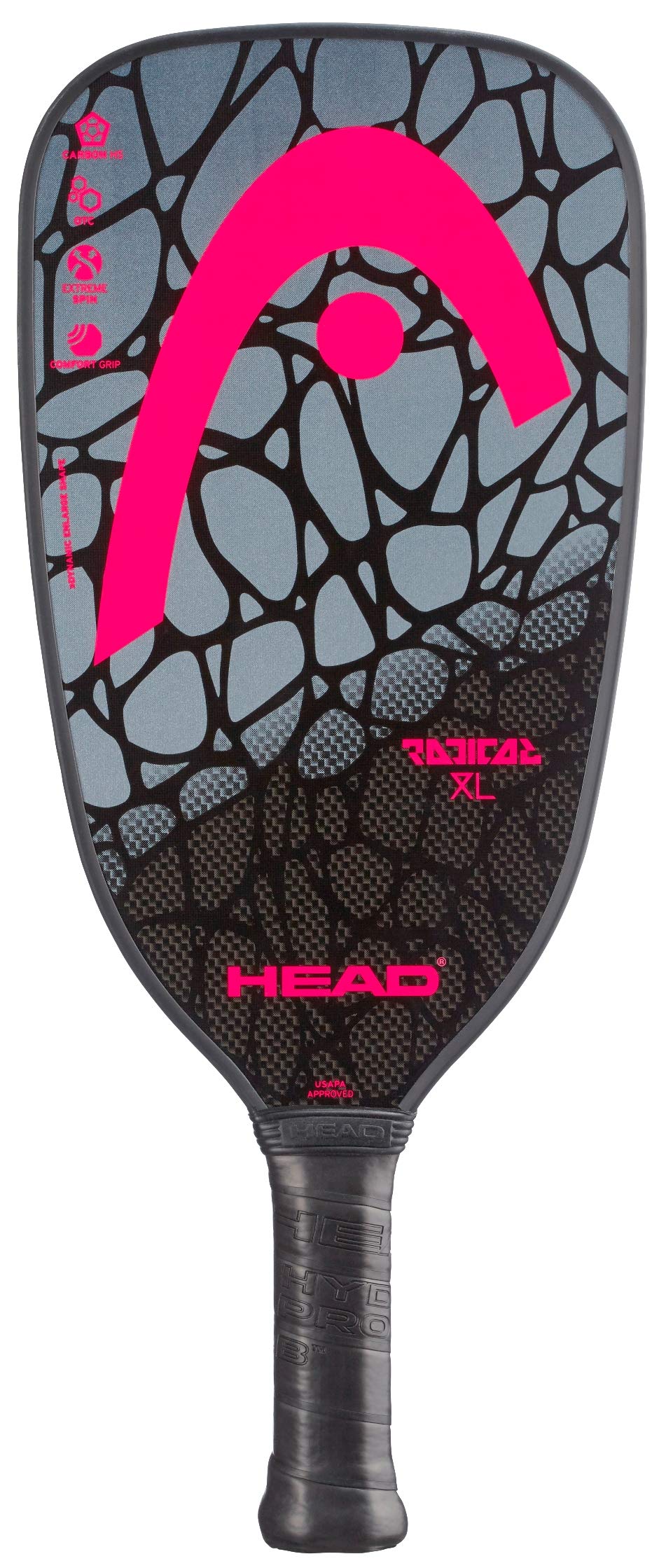 HEAD Graphite Pickleball Paddle - Radical XL Lightweight Paddle w/Honeycomb Polymer Core & Comfort Grip