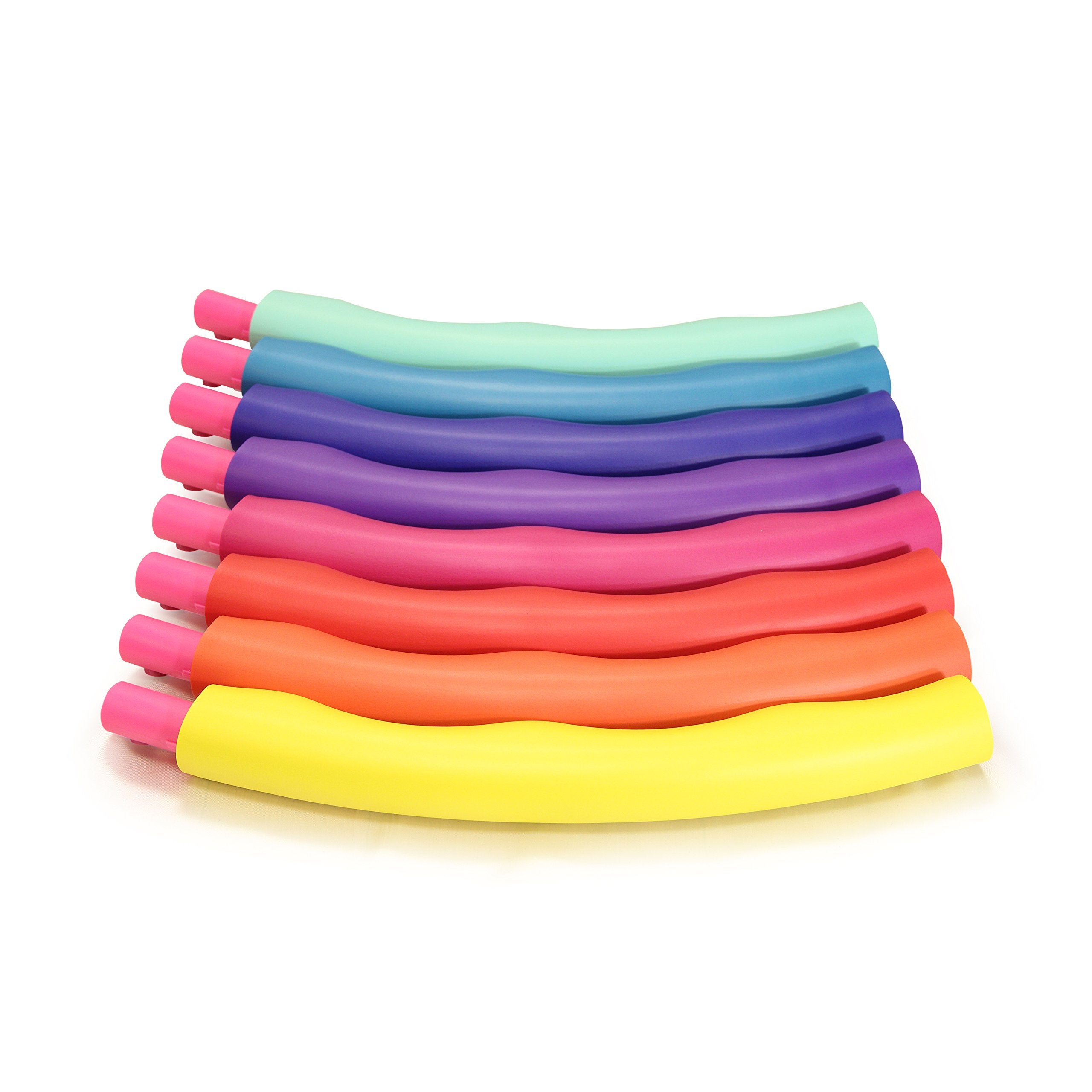 Sports Hoop Weighted Hula Hoop, Acu Hoop 5L - 4.9 Lb Large, Weight Loss Fitness Workout With Ridges. (Rainbow Colors)