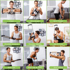 Gofitness Push Down Bar Machine - Chest Expander At Home Workout Equipment, Arm Exerciser - Portable Spring Resistance Exercise