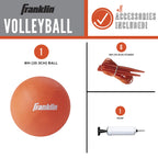 Franklin Sports Volleyball Set, Includes 1 Net With Stakes, Ball And Pump With Needle, Starter ,Orange