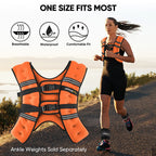 Apexup Weighted Vest With 5Lbs/10Lbs/15Lbs/20Lbs/25Lbs/30Lbs Weights And Reflective Stripe, Weight Vest Men Women For Workout, S