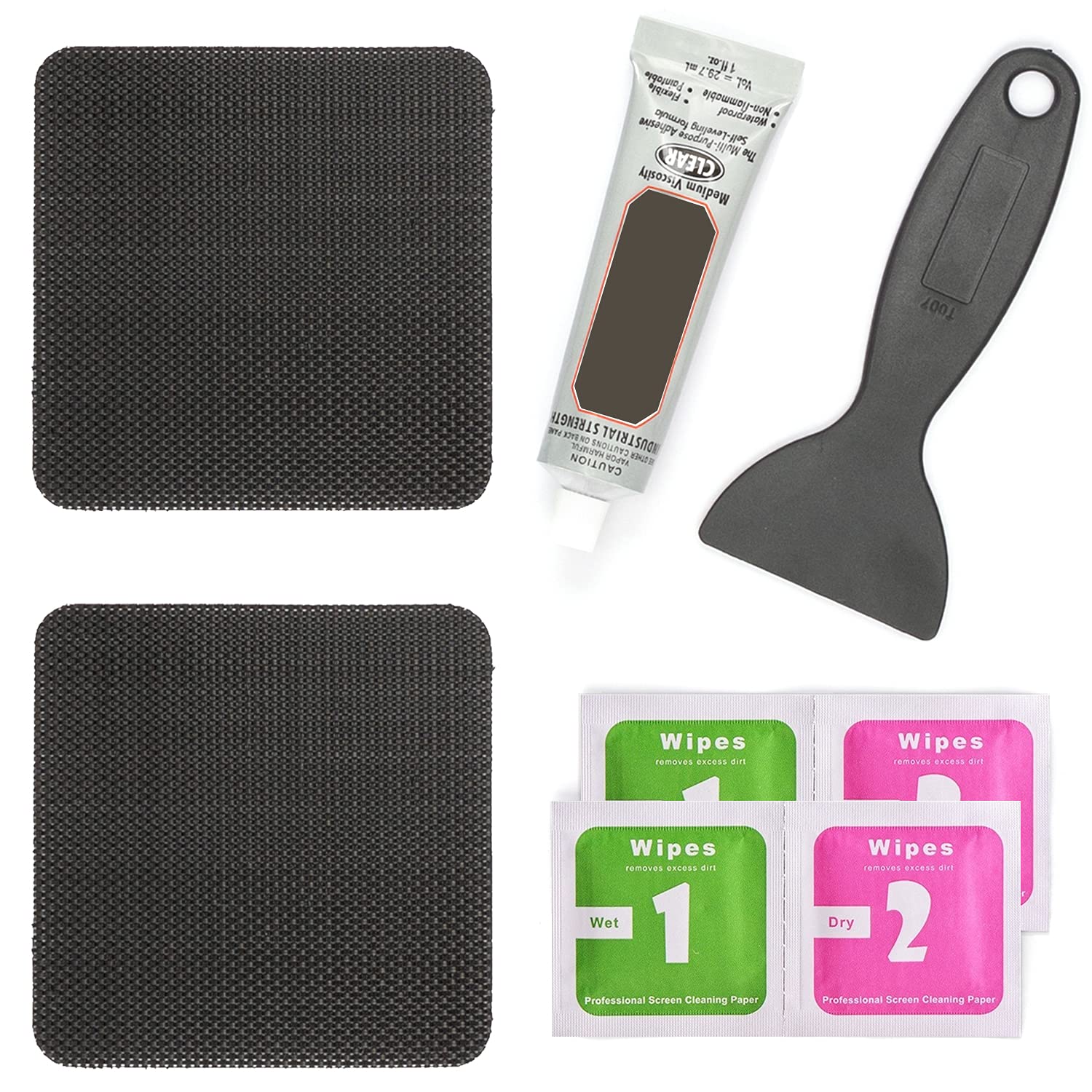 Trampoline Patch Repair Kit 4''X 4'' Square On Patches | Repair Trampoline Mat Tear Or Hole In A Trampoline Mat(2 Piece)
