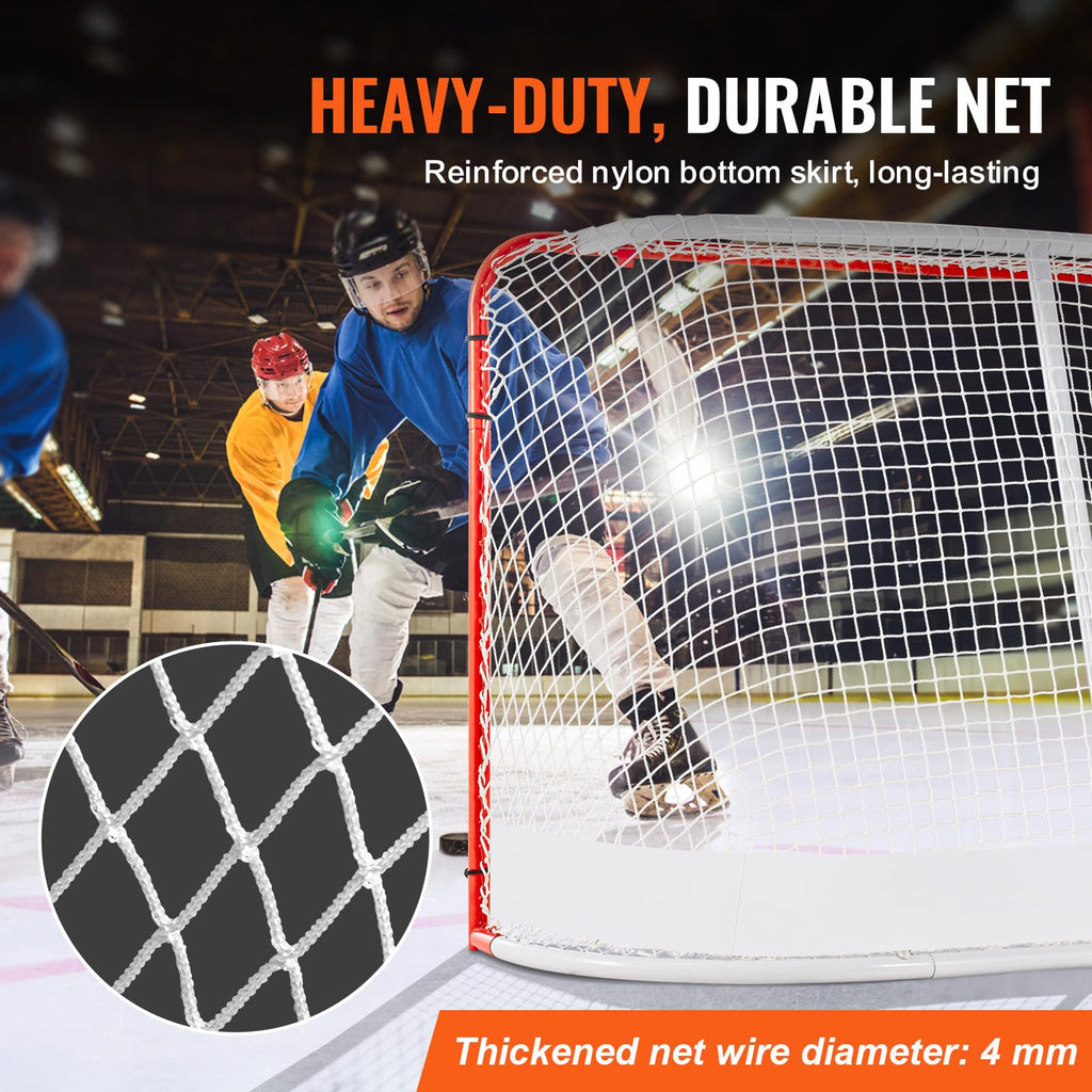 Vevor Street Hockey Net Indoor Outdoor Steel Hockey Goal Set 72''X48''