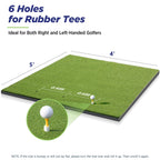 Golfguru Golf Mat, 5X4Ft 21Mm Artificial Turf Golf Hitting Mats Practice With 10 Golf Balls, 9 Golf Tees, Golf Hitting Practice