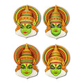 Regalo Casila Kathakali Fridge Magnet 4 Pc Set Traditional Indian Dance Kerala Art Cultural Souvenir Refrigerator Magnet Decorat
