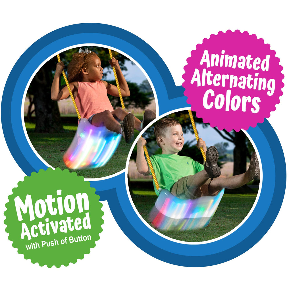 Firefly Led Lighted Adjustable Swing Seat. 15'' W X 6'' Deep X 5'' H, By Xdp Recreation