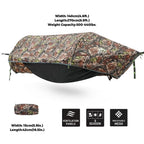 Rivenlo Camping Hammock Tent With Mosquito Net & Rainfly, 3 In 1 Waterproof Lightweight Portable Sleeping Hammock Bug Backpacker