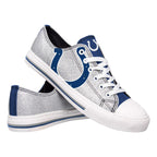 FOCO Indianapolis Colts NFL Womens Glitter Low Top Canvas Shoes - 10