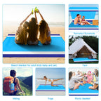 Bydoll Beach Blanket Waterproof Sandproof Oversized 78''81''1-5 Adults Lightweight Beach Blanket Large Picnic Mat Beach Blanket