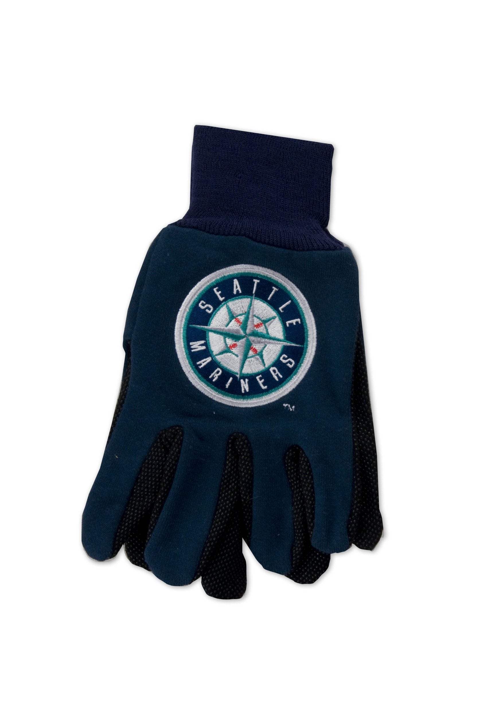 MLB Seattle Mariners Two-Tone Gloves, Blue/Black