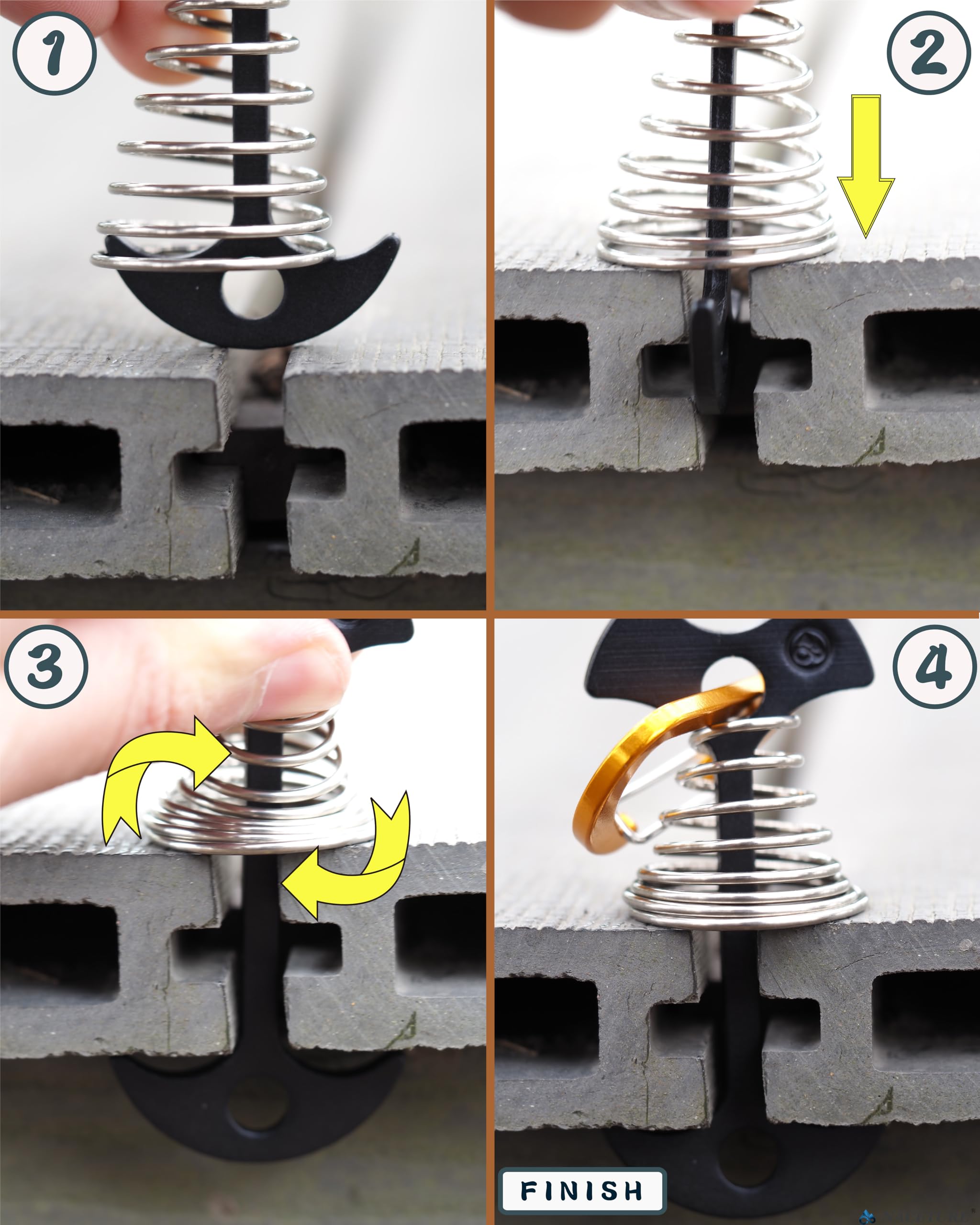 Tent Rope Tightener With Clips - Aluminum Deck Tie Down  Cord Adjuster Tensioners  Tents Tensioner Outdoor Camping Accessoriness