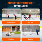 Vevor Hockey Goal With Backstop And Targets Street Outdoor Steel Hockey Net 72''