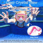 Water Space 2 Pack Swim Goggles Swimming Goggles For Kids Youth Boys Girls Aged 3-6 4-7 6-14, Anti-Fog Waterproof Panoramic View