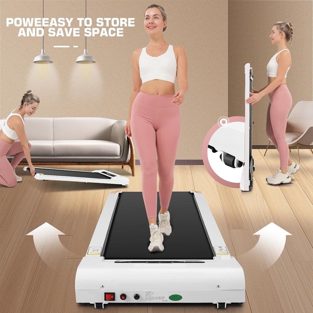 Walking Pad Under Desk, Funmily 2.5Hp Small Treadmill For Home/Office, 2025 Upgrade 3-In-1 Mini Treadmill With App, Remote Contr