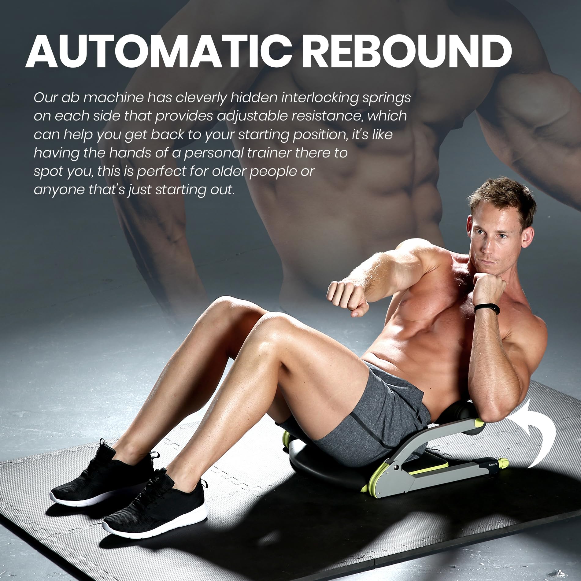 Wonder Core Smart Ab Machine, Sit Up Exercise Equipment, Crunches Ab Equipment, Ab Workout Equipment, Abdominal Muscle Exerciser