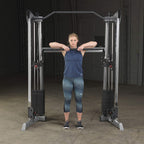 Body-Solid Gdccbar Functional Trainer Press Down Attachment Bar For Shoulder Presses, Bicep And Tricep Exercises, And Lat Pull D