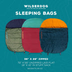 Wilderdog Dog Sleeping Bag - 36In X 28In - Pacific Blue