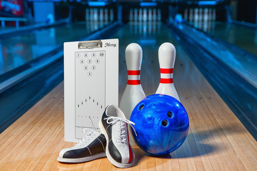 Murray Sporting Goods Dry Erase Coaches Clipboard | Double-Sided Dry Erase White Board (Bowling)