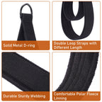 Tobwolf 2Pcs Pilates Double Loop Straps For Reformer, Feet Fitness Equipment Straps, Double Padded D-Ring Loops, Yoga Double Loo