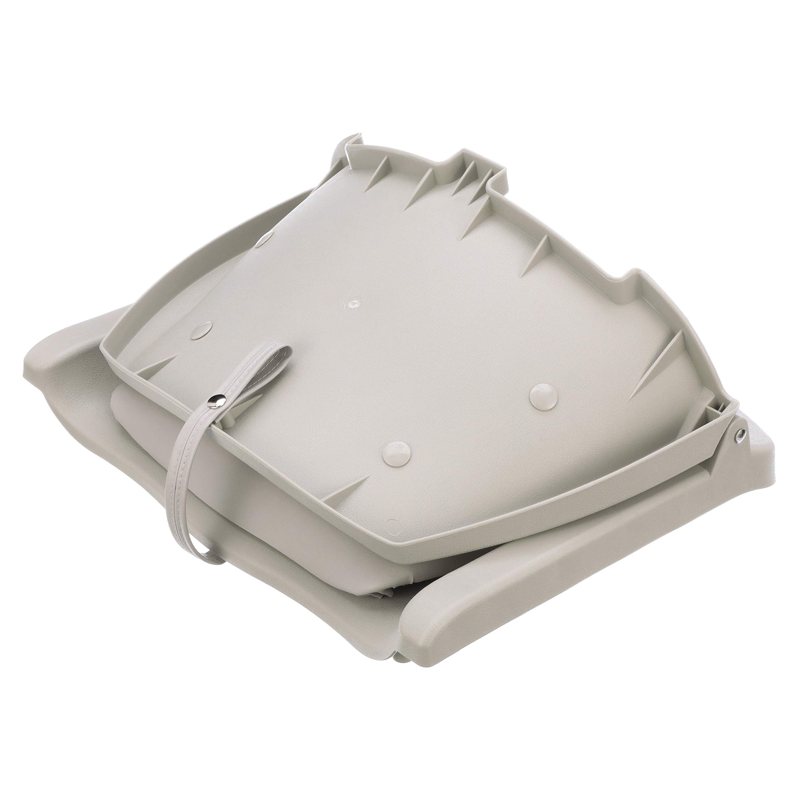 Attwood 98391Gy Padded Boat Seat, Gray, Molded Plastic Frame, 20 Inches W X 17 Inches D X 12 Inches H