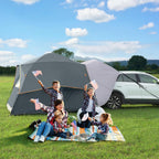 Unp Suv Dome Tent For Camping, Outdoor 6 Person Car Camping Tent, Easy Set Up Suv Tailgate Tent With Rainfly 10' X 10' Vehicle C