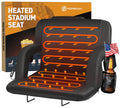 HOPERAN Double Heated Stadium Seats for Bleachers with Back Support 21 Wide Cushion, Extra Portable Bleacher Seat Foldable Stadi
