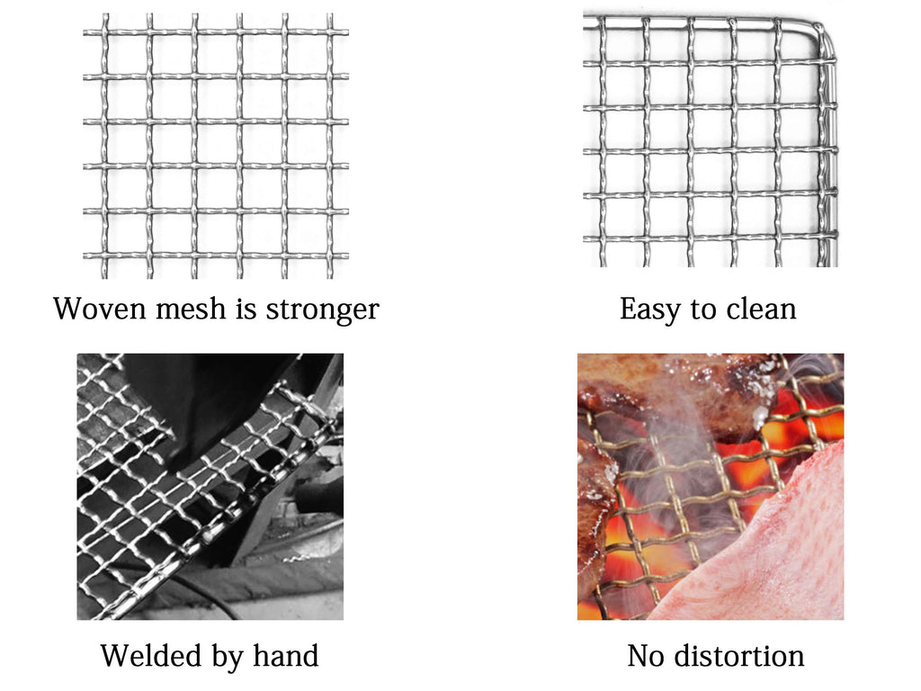 Dzrzvd-The Bushcraft Backpackers Grill Grate-Welded Stainless Steel Mesh (Upgrade Camping Fire Rated)-7.48''X12.6''&7.48''X7.48'