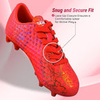 Vizari Zodiac Junior Kids Firm Ground (FG) Soccer Cleats -Red, Youth Sizes 8C