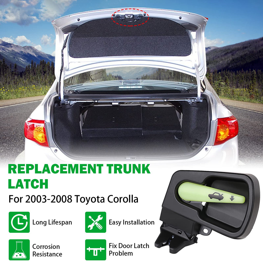 64610-02071 Trunk Latch For 2003-2008 Toyota Corolla Ce Le S 18L L4 Trunk Lock Tailgate Latch Lock Actuator Motor - Replace Toyo