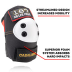 187 Killer Pads Skateboarding Knee Pads, Elbow Pads, And Wrist Guards, Six Pack Pad Set, S/M, Caballero (Spsm205)