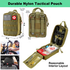 Survival Kit 256 In 1, First Aid Kit Survival Gear Tools Trauma Kit With Molle Pouch For Outdoor, Camping, Hunting, Hiking, Eart