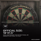 Accudart Armada Bristle Dartboard Cabinet Set - Official Size 18'' X 1.5'' - Self Healing Genuine Sisal - Wall Mount Cabinet Set